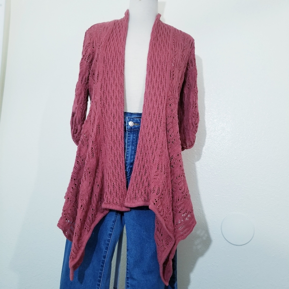 Drappy Open Knit Cardigan